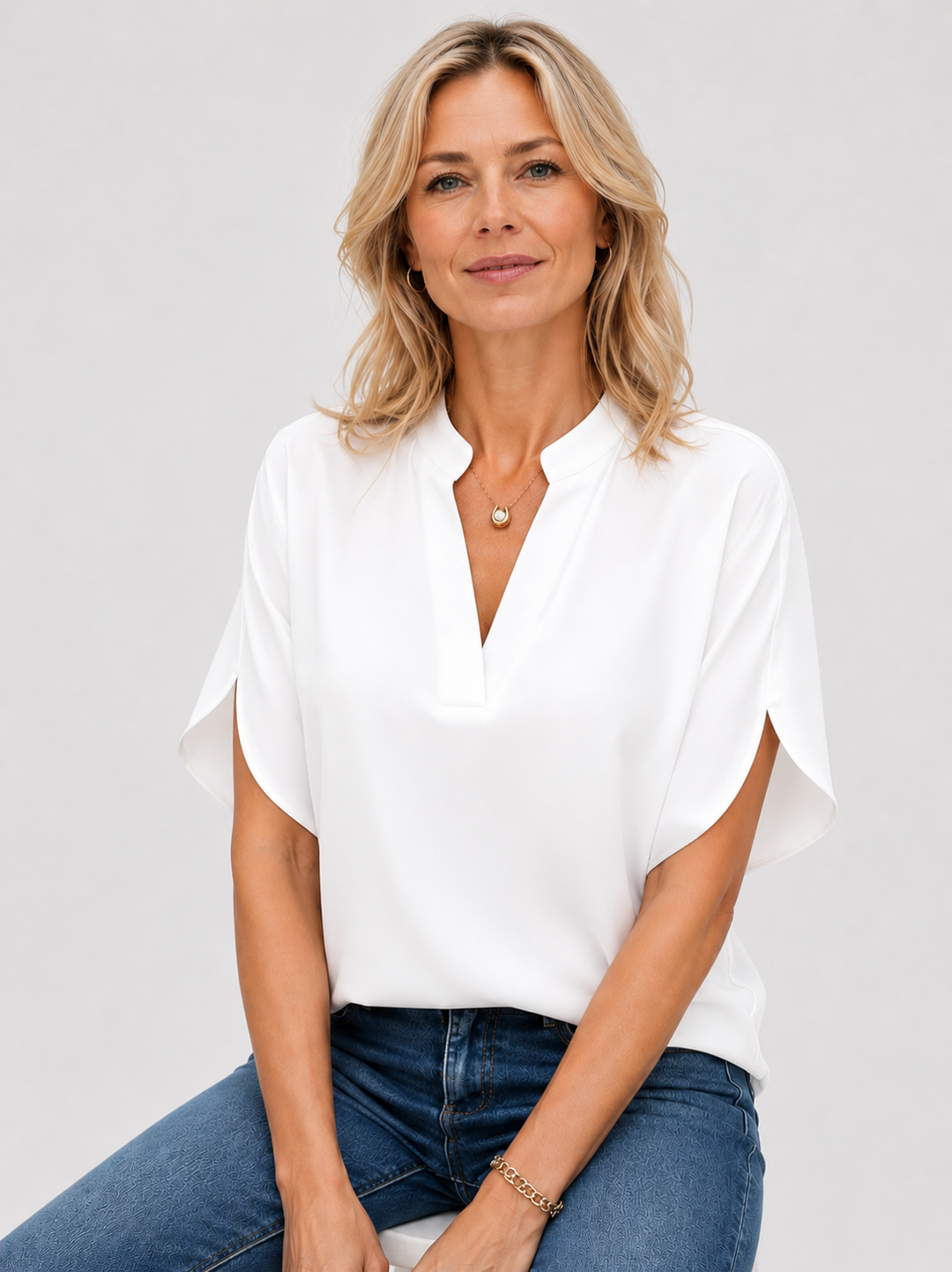 Beatrix | Soft and Elegant V-Neck Shirt