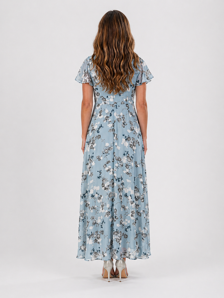 Ismeria | Floral Chiffon Maxi Dress