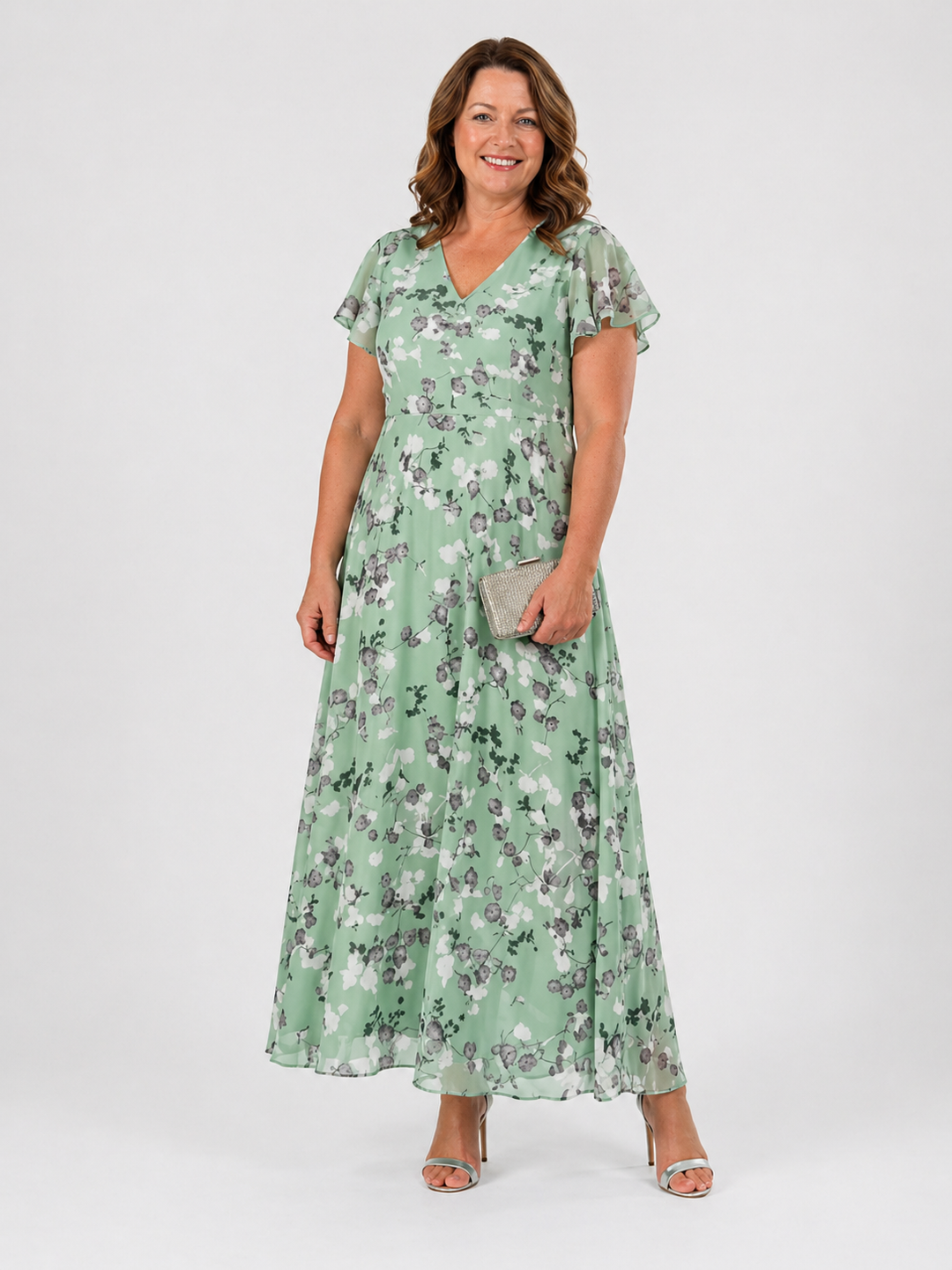 Ismeria | Floral Chiffon Maxi Dress