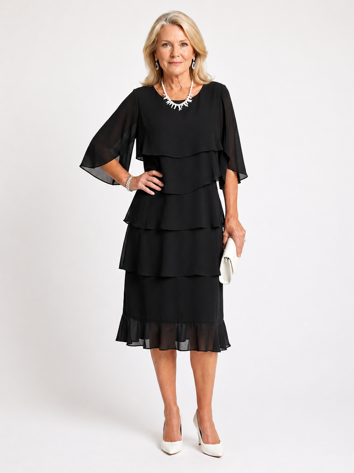 Brent | Layered Tier Midi Dress