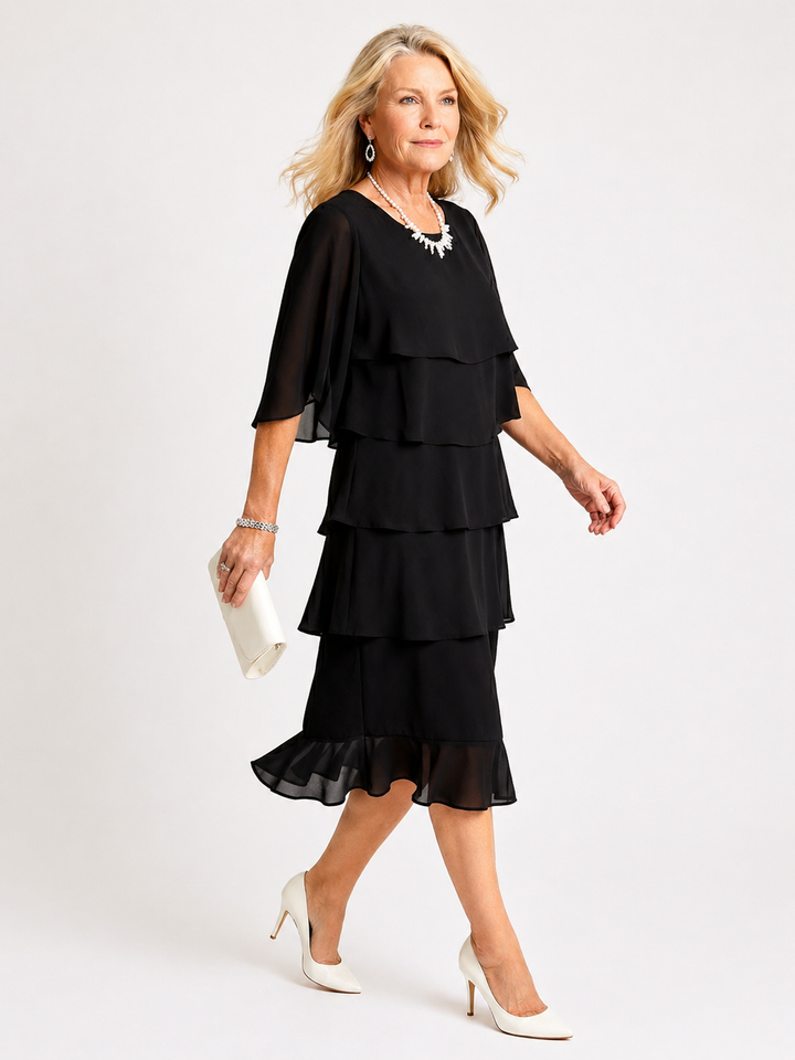 Brent | Layered Tier Midi Dress