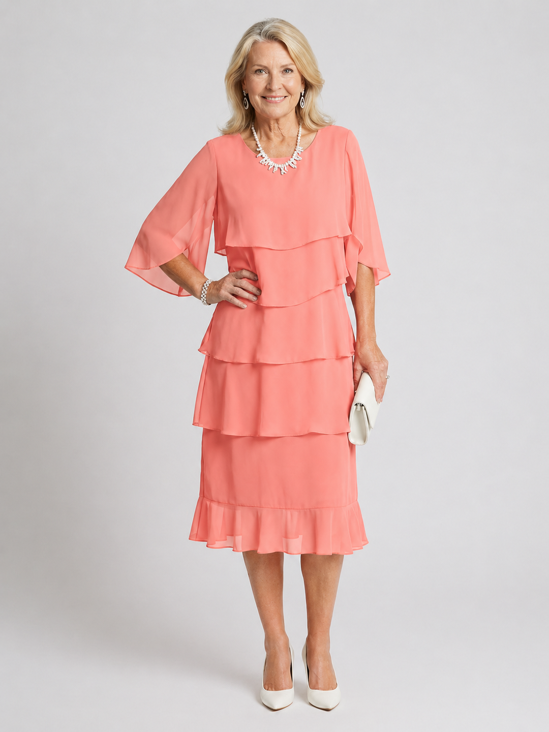 Brent | Layered Tier Midi Dress