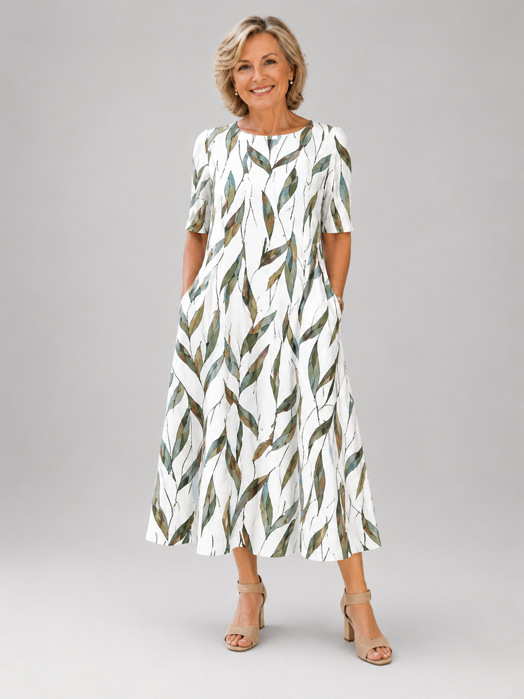 Sarah | Effortless Floral Midi Dress